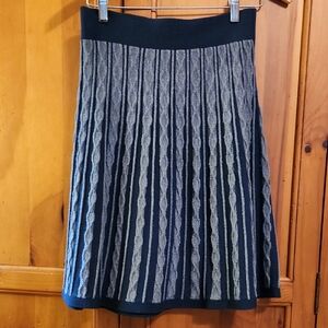Mossimo Supply Co. Blue Patterned A-Line Skirt